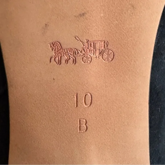 COACH WOMENS BLACK SUEDE JEMMA ANKLE BOOTIES HEEL US 10 EU 40 - Picture 9 of 12